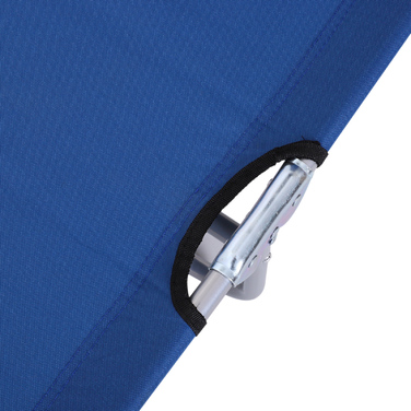 Шезлонг для відпочинку на сонці з сонцезахистом, складаний, з регульованою спинкою, металевий каркас, розміри 187 x 58 x 36 см, блакитний