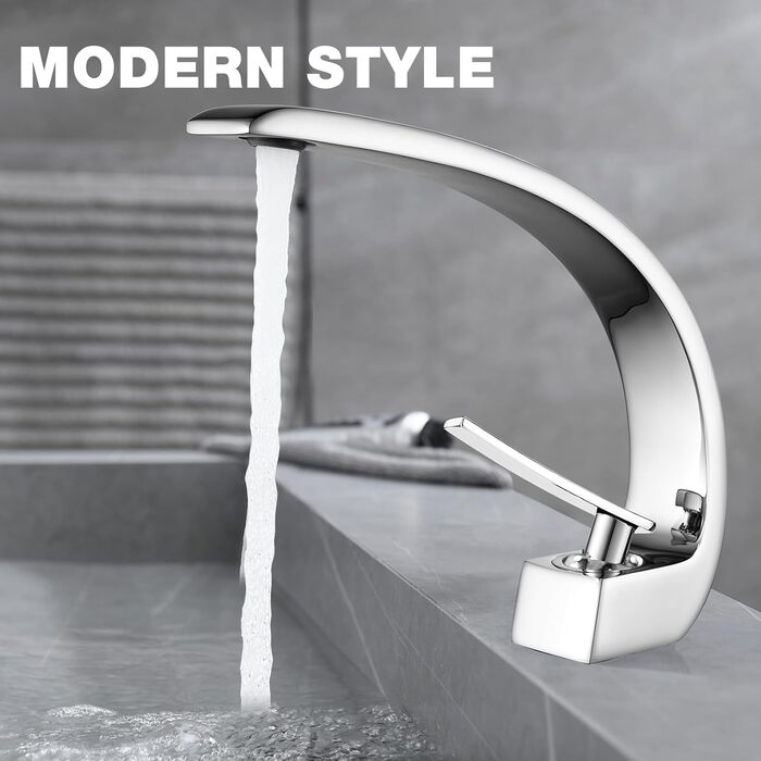 Змішувач для ванної кімнати/умивальника, хромований, латунний, для ванни, туалету, гостьового WC