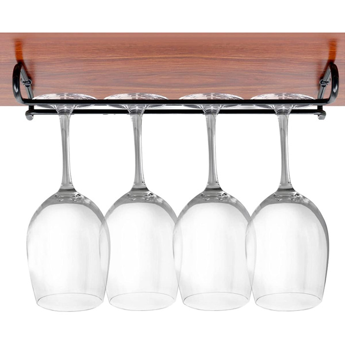 Набір підставок для келихів GeLive, 2 шт., чорний: органайзер для кухні та бару