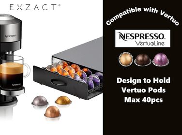 Стійка для капсул кави Exzact сумісна з Vertuo та Vertuoline (24/40 шт.)