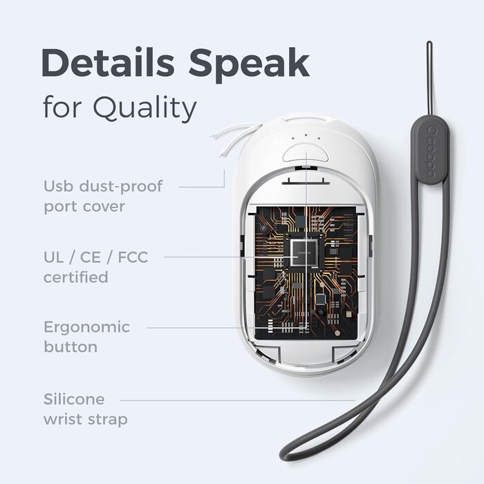 Електричні грілки для рук OCOOPA 2 шт. з магнітною фіксацією, 5000mAh, 3 режими нагріву, компактні, для рукавичок, зими, подарунок