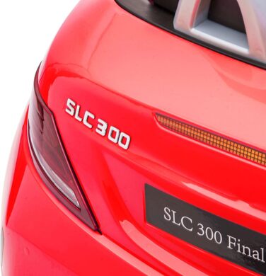 Дитячий електромобіль Mercedes SLC 300 12V з пультом, LED-фарами, ременем безпеки та музикою, червоний, для дітей від 3 років