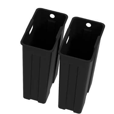 2 відра для сміття об'ємом 20 літрів, з педальним відкриванням, легко миються, з нержавіючої сталі та пластику, срібного кольору