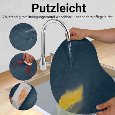 Набори підставки під гаряче та серветки для столу, миючі, термостійкі, імітація шкіри, двосторонні, 43x30 см, світло-зелений+бежевий (4 шт.)