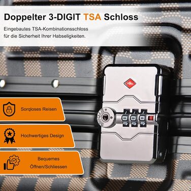 Набір валіз Homelux 3 шт. в сірому корпусі з ABS, M-L-XL, з малюнком 