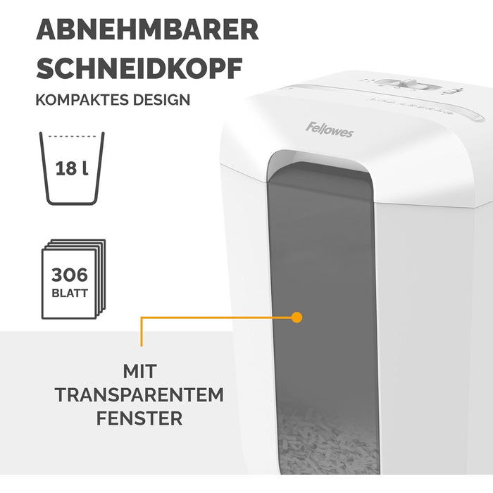 Fellowes знищувач документів Powershred LX70, 18 л, Cross-Cut, 11 аркушів, для дому та офісу