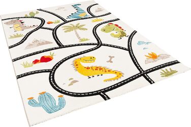 Дитячий килимок Pergamon Maui Kids Dino Street Rug Colorful, 5 розмірів (80x150 см)