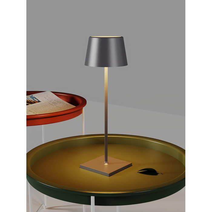 LED-лампа MU LIN Lampada-841: торшери з сенсорним керуванням, USB-C, для дому та офісу, IP54, сріблястий, 1 шт.