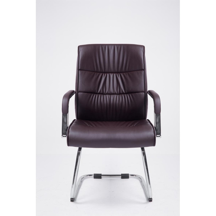 Стілець конференційний Sievert з м'якою оббивкою та штучною шкірою, коричневий