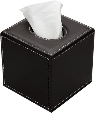 Квадратна коробка для серветок KINGFOM, коробка для косметичних серветок зі штучної шкіри, коробка для серветок коробка для серветок для автомобіля, офісу, ванної, спальні