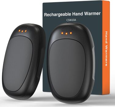 Електричні грілки для рук, 2 шт. - багаторазові, з 3 режимами нагріву, для дітей та дорослих (сірий)