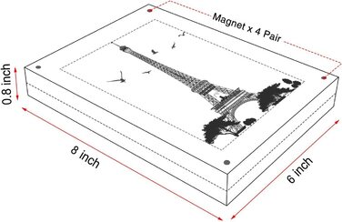 Рамки для фотографій Boxall 10 x 15 см (4 x 6 дюймів)-набір з 3 предметів, акрилова магнітна фоторамка, двостороння рамка без рамки, прозора, для робочого столу (10 x 15 см-Набір з 5)