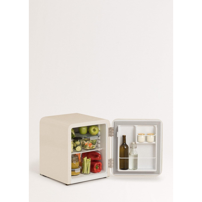Ретро міні-холодильник 50 Gold, 48л, кремовий, 50x44x49.8 см