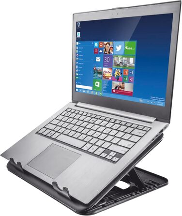 Підставка для ноутбука Trust Zeff, регульована висота, 16 дюймів, чорна, для Lenovo, Macbook, HP, Dell, офіс, дім