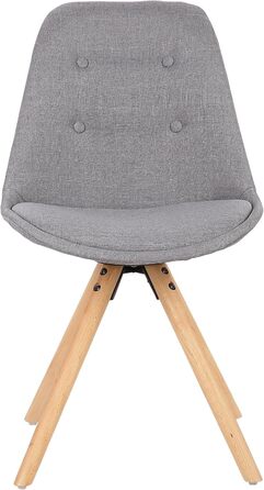 Набір обідніх стільців Woltu 4 шт., стиль скандинавський, сірий, з м'яким сидінням з льону, для кухні та вітальні