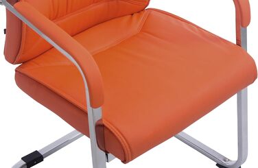Стілець барний Anubis I помаранчевий, штучна шкіра, до 260 кг, з підлокітниками та захистом підлоги