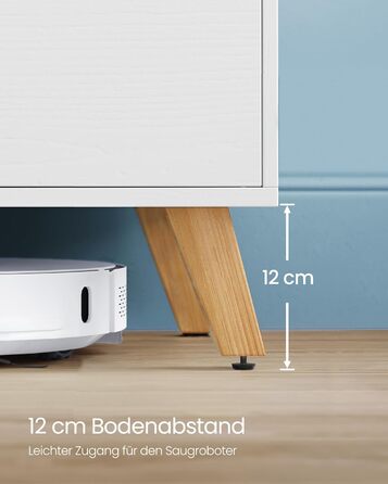 Тумба під телевізор VASAGLE 160 см, біла, з двома дверцятами, для ТВ до 65 дюймів, з регульованими полицями, для вітальні, спальні