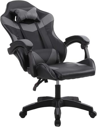 Ігрове крісло Panana, офісне крісло, ергономічне геймерське крісло (сіре)