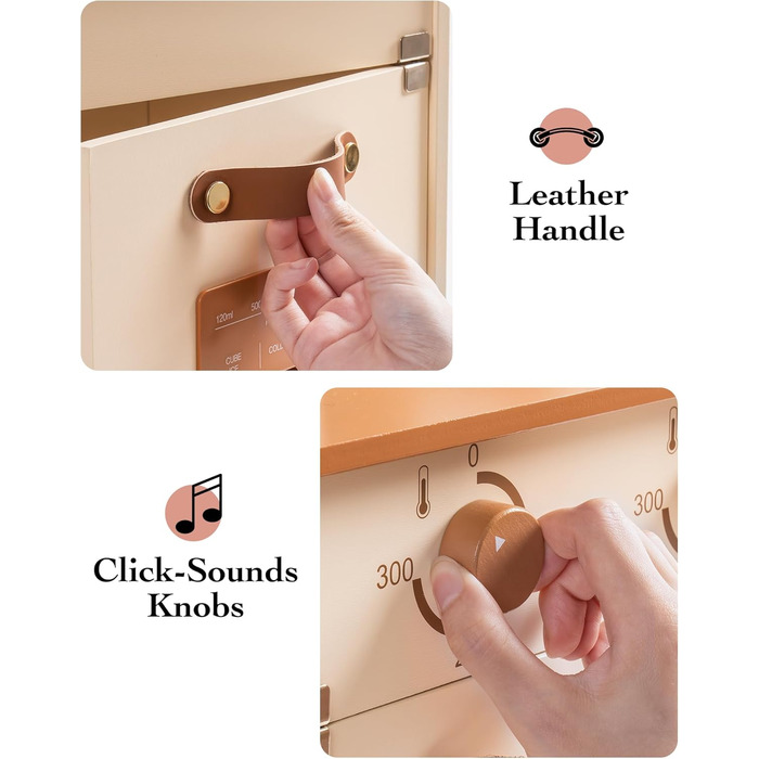 Дерев'яна дитяча кухня ROBOTIME з аксесуарами, ретро-дизайн, зелений, 3-8 років