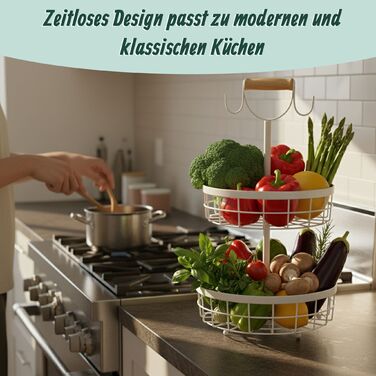 Relaxdays Двоярусна етажерка для фруктів та овочів