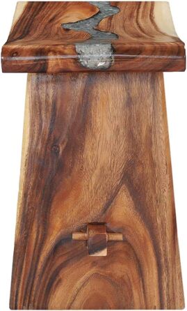 Дзеркальний табурет з масиву акації для ванної кімнати 50x30x45 см, Polyresin