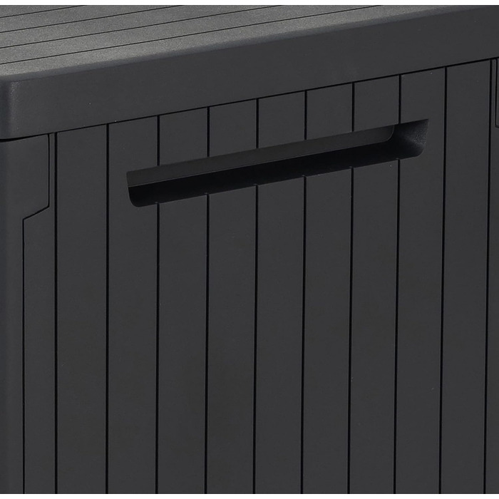 Ящик для зберігання Keter City Box 113л, темно-сірий, з ефектом дерева, 55x44x57.8 см - для балкону та малих площ