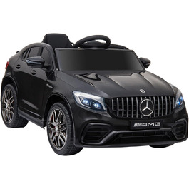 Дитячий електромобіль Mercedes-Benz AMG GLC63S Coupe 12V з пультом, ременем безпеки, 2x35Вт моторами, ліцензія, чорний