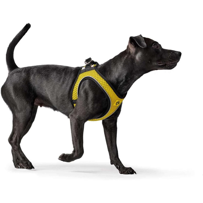 Шлейка для собак HUNTER HILO COMFORT BVB, 3D сітка, світловідбиваюча, XS-S, жовта