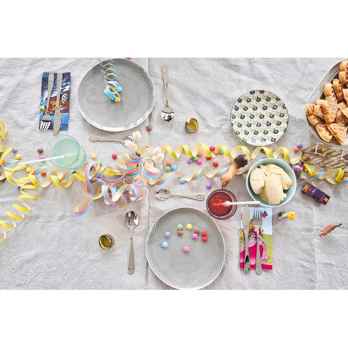 Набір дитячого посуду ZWILLING Kinderbesteck-Set, 4 предмети, з мотивами лицарів, для дітей від 3 років, нержавіюча сталь 18/10, сріблястий, без пластикової упаковки