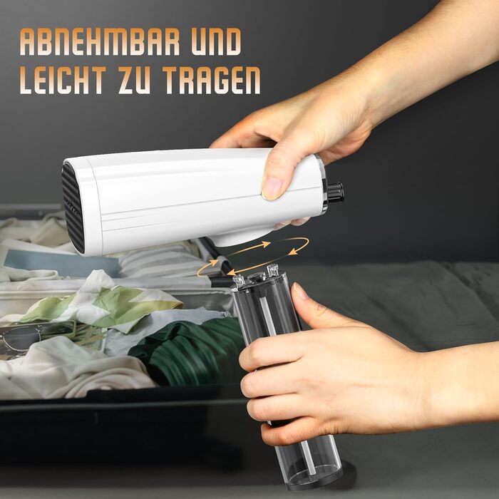 Парфукат Raelunyi 1300W: портативний відпарювач для одягу, для дому, подорожей та офісу (білий)