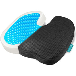 Подушка для сидіння Beautissu BeauErgo GS Memory Foam з гелевим наповнювачем - ергономічна підставка для автомобіля та офісного крісла, з ефектом охолодження