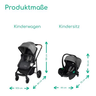 Дитяча коляска Bebeconfort Haze Trio 3-в-1, 0-4 роки, до 22 кг, i-Size, компактна, Tinted Stone