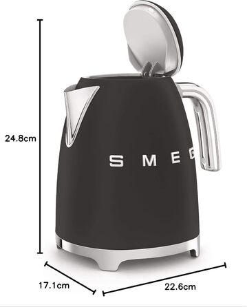Чайник електричний SMEG Anni50, чорний матовий KLF03BLMEU