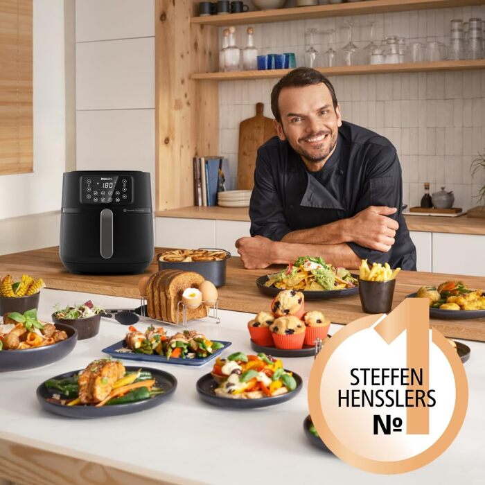 Фритюрниця Philips Airfryer 5000 XXL 7,2 л 16-в-1, Wi-Fi, 90% менше жиру, рецепти, Rapid Air