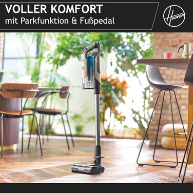 Акумуляторний пилосос Hoover HF9 PET для шерсті домашніх тварин, 120 м, бездротовий, без мішка, світлодіодний, проти скручування, насадка для домашніх тварин