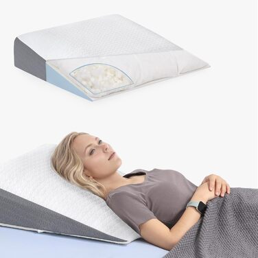 Подушка для ніг Havargo з піною з пам'яті, для підтримки ніг, знімний чохол, двошарова подушка для ніг, для сну з піднятими ногами