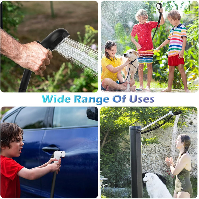 Портативна душова кабіна для кемпінгу з акумулятором та насосом, 6000mAh. Модель для відпочинку, подорожей, автомийки. З набором душової лійки та шлангом, складаний бак.