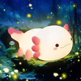 Нічник Axolotl, Подарунки для дітей, Сенсорне управління, Портативний, Акумуляторний, з регулюванням яскравості