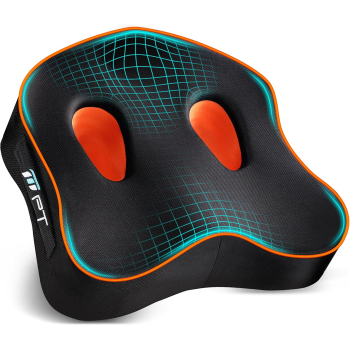 Ергономічна подушка для сидіння з memory foam для офісного крісла та авто, подушка для офісу, авто та дому, знімна та пральна наволочка, неслизька M (60–85 кг) (XL-Mittel (60–100 кг))