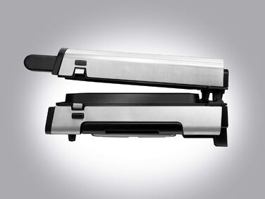 Контактний гриль George Foreman з антипригарним покриттям для приготування паніні та сендвічів [Без диму - 87% менше диму] Настільний гриль (знімні та придатні для миття в посудомийній машині пластини, температура 200°C, корпус з нержавіючої сталі) 28000-