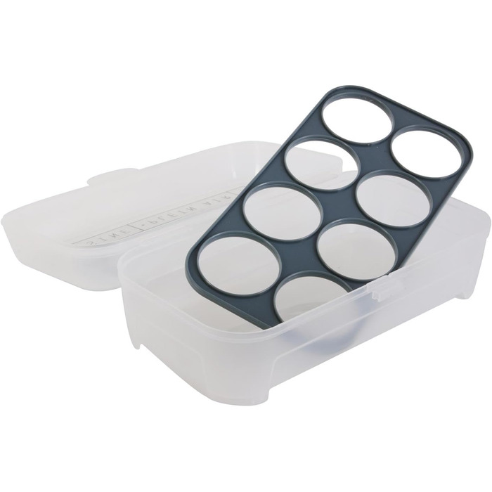 Коробка для яєць Vita Perfetta, протиударна, 8 яєць, безпечна для харчових продуктів, пластик, макс. 50 символів, суть збережена