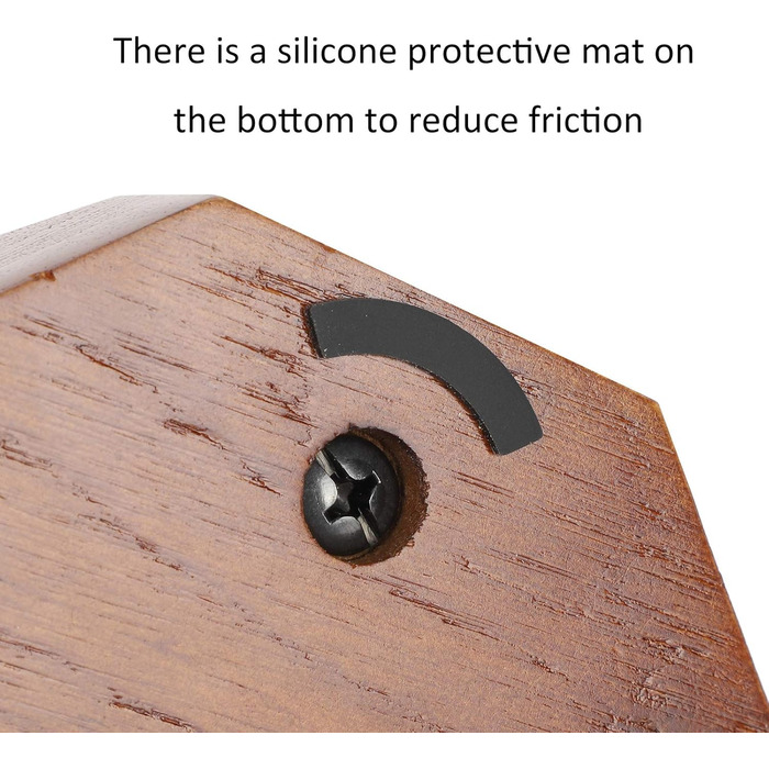 Підставка для навушників з дерева, чорний горіх, з силіконовими подушечками. Стильна та надійна для дому, офісу, студії, спальні або кімнати з телевізором