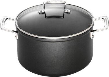Каструля Fleischtopf Le Creuset з антипригарним покриттям, Ø 24 см, для всіх типів плит (включно з індукцією), антрацит/срібло