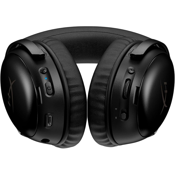 Ігрова гарнітура HyperX Cloud III: 53 мм драйвери, пам'ятна піна, DTS, мікрофон з шумозаглушенням, USB-C/USB-A/3,5 мм, для PC, PS5, PS4, Xbox, Switch, Mac (Cloud III S 2025 Edition, Чорний)