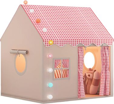 Дитячий намет-халапа для гри в приміщенні | Халапа-замок для дітей, великий намет для ігор вдома, міцна конструкція, червоний колір