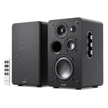 Активні Bluetooth-колонки Majority D100X 100W, вуглецеві драйвери, HDMI ARC, RCA, Optical, Phono, AUX, чорні