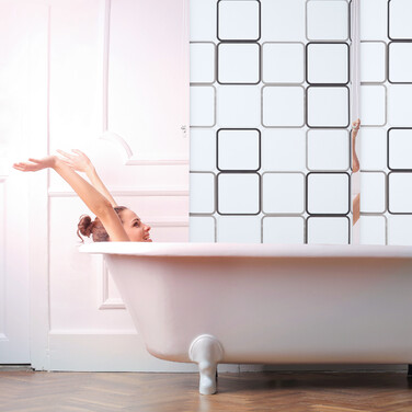 Relaxdays Завіса для душу SQUARE