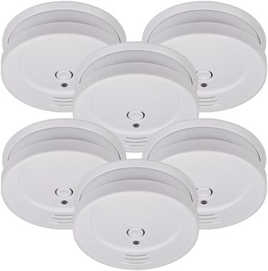 Набір димових датчиків Brennenstuhl 6x RM C 9010 з змінною батареєю (сертифіковано EN 14604, гучний сигнал) білий