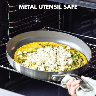 Набір сковорідок GreenPan Chatham: 25.4 см та 30.5 см, нержавіюча сталь, керамічне покриття, антипригарні, індукційні, для здорового харчування, сріблясті