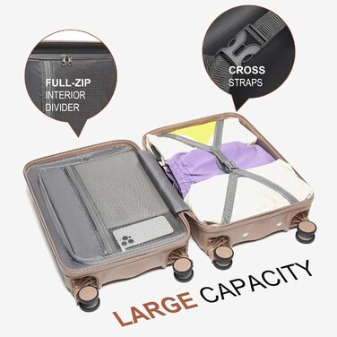 Набір валіз та сумок Sea Choice: 5шт (55/65/76см), TSA замок, 4 колеса, рожеве золото